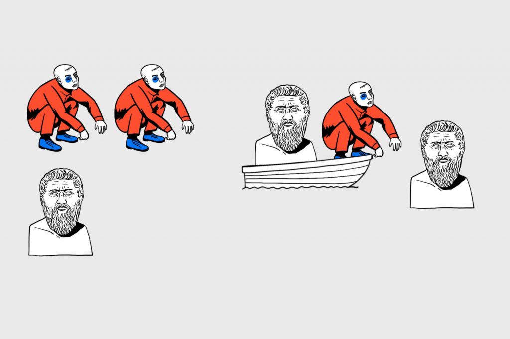 Гопник высаживает философа, но сам из лодки не вылезает Алгоритмика в деле: гопник высаживает философа, но сам из лодки не вылезает