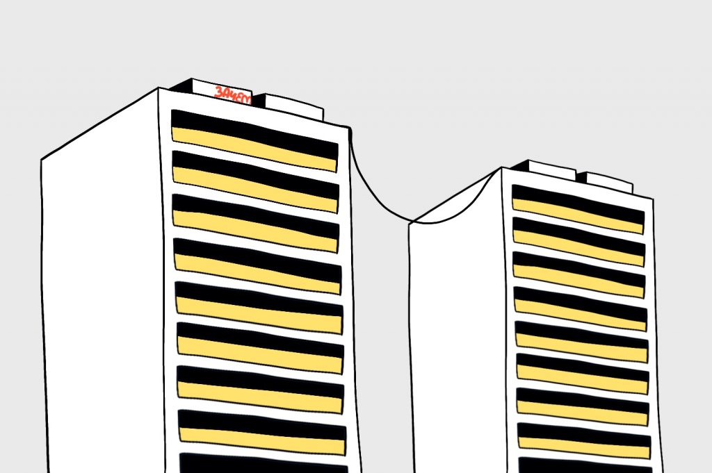 Как устроен интернет: Провода между двумя соседними многоэтажками — чаще всего интернет