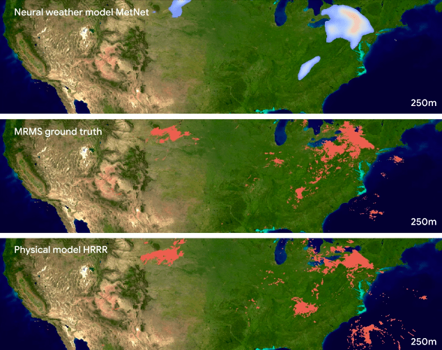 Google научил ИИ мгновенно предсказывать погоду на ближайшие 8 часов