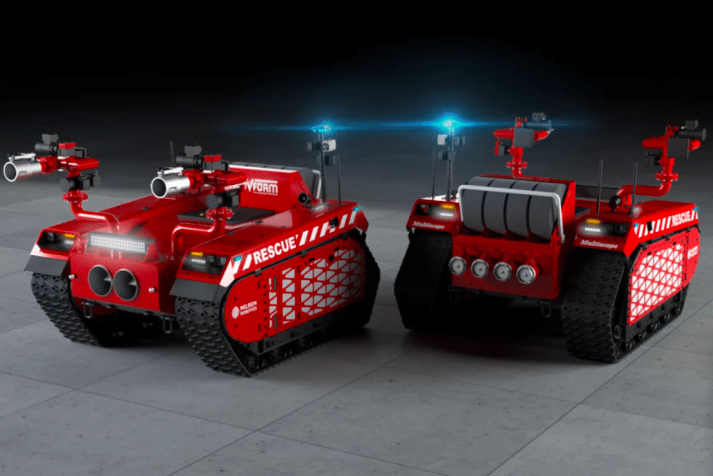 Создали роботов-пожарных, стреляющих пеной