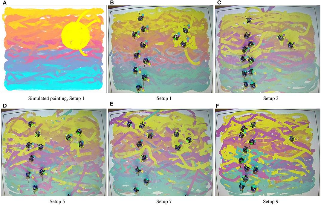 Роботы на колёсиках рисуют вместо художника