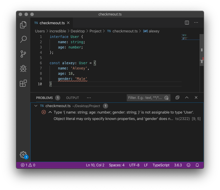 TypeScript — как JavaScript, но может больше: Создадим интерфейс пользователя с полями «Имя» и «Возраст