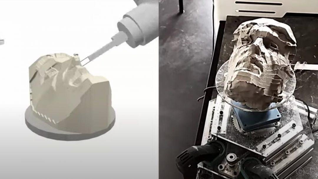 Робота научили вырезать скульптуры из глины