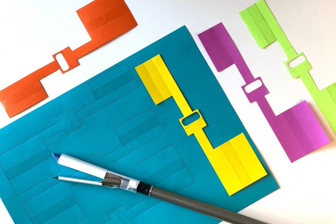 Пластырь в форме оригами