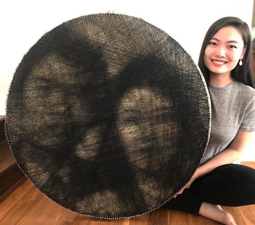 Посмотрите: необычный портрет из нитей