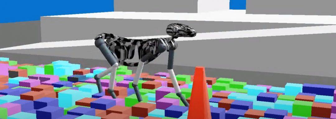 Посмотрите: симуляция четырёхногого робота 2003 года