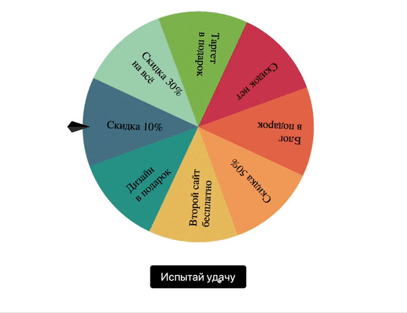 Как сделать колесо фортуны на сайте