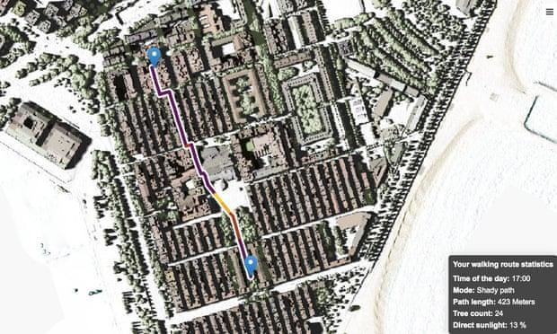 В Барселоне запустили приложение, которое строит маршруты по тенистым местам