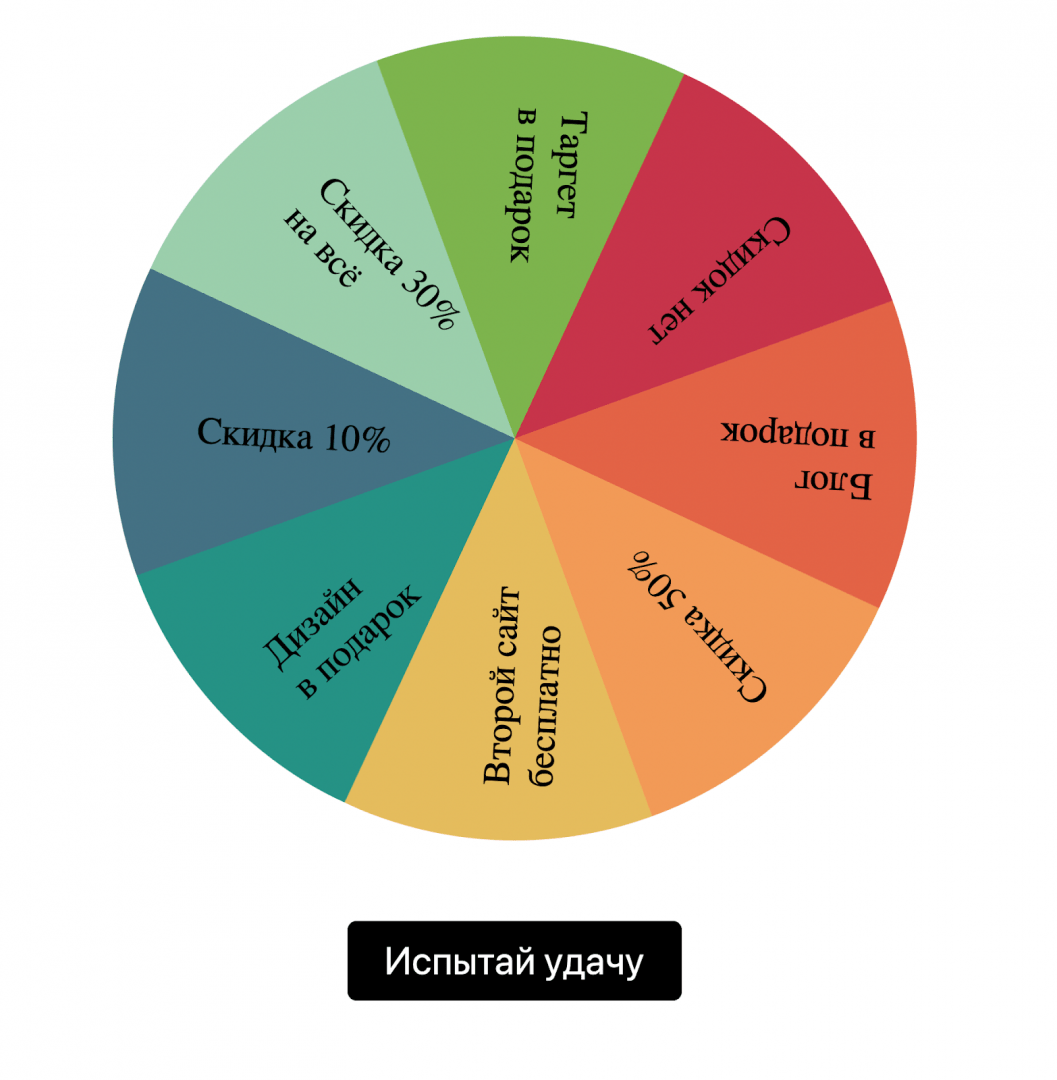 Как сделать колесо фортуны на сайте