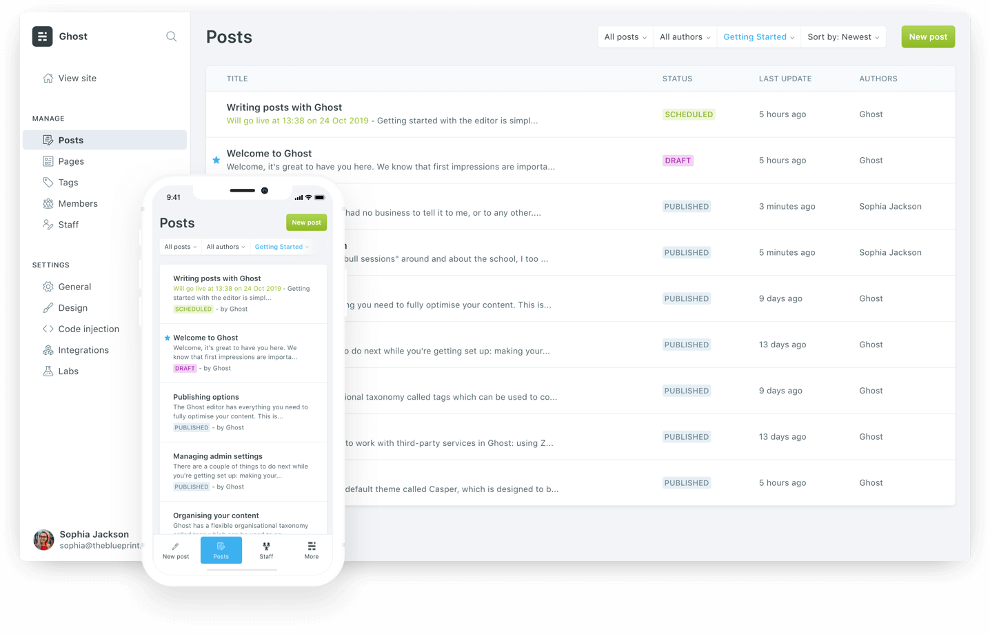 Ghost На чём публиковать свой сайт