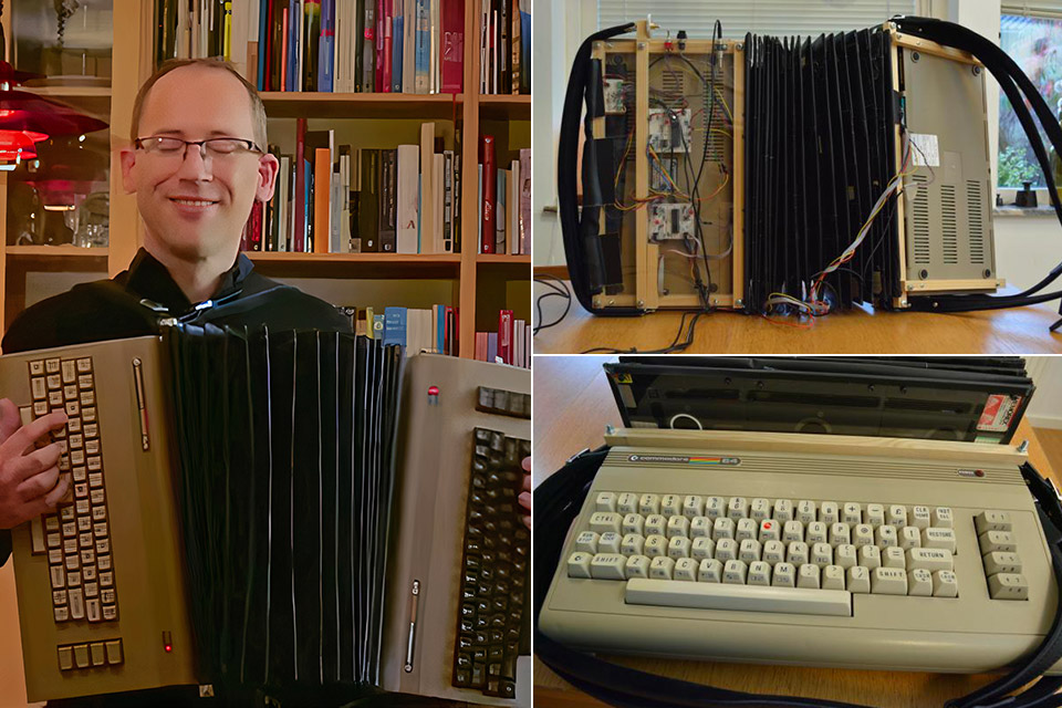 Инженер сделал аккордеон из двух ретрокомпьютеров