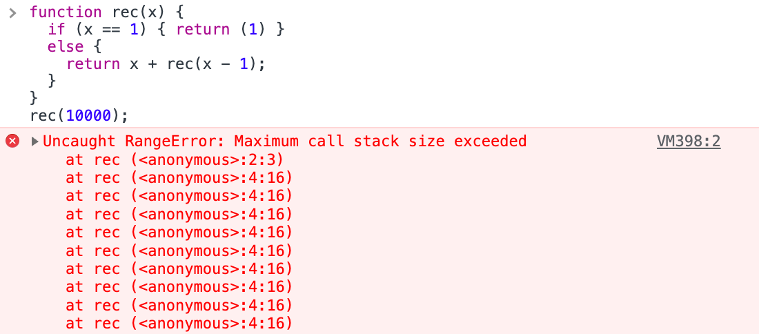 Что делать с ошибкой Uncaught RangeError: Maximum call stack size exceeded Что означает ошибка Uncaught RangeError: Maximum call stack size exceeded