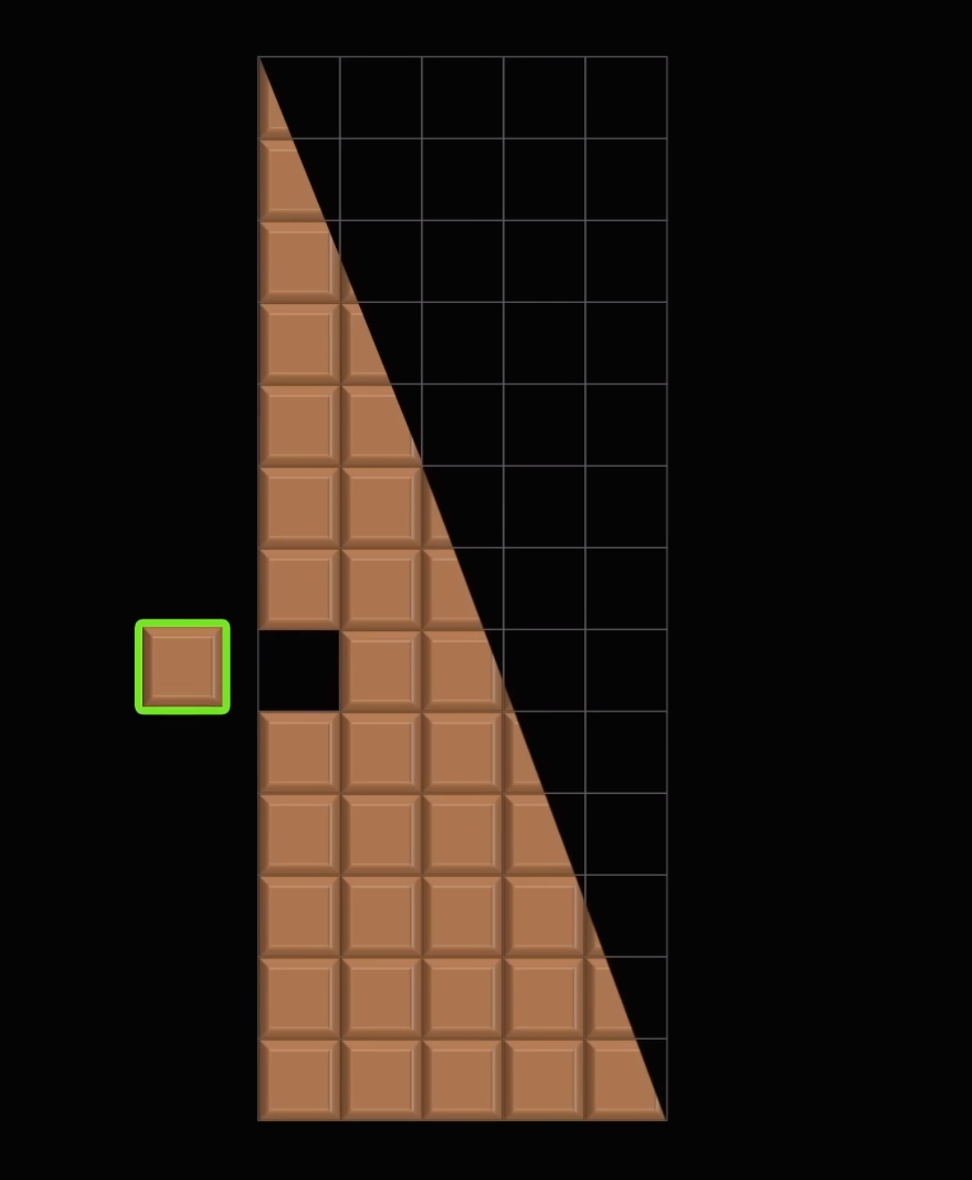 Откуда взялась лишняя долька шоколада?