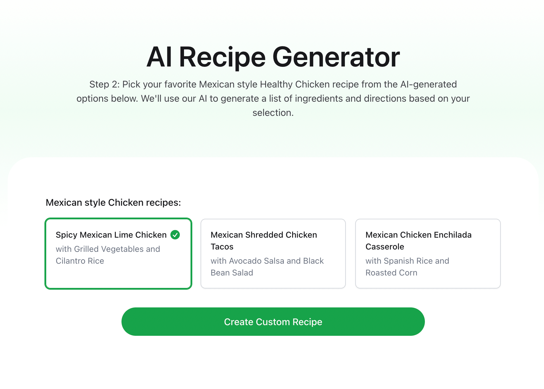 Генератор рецептов