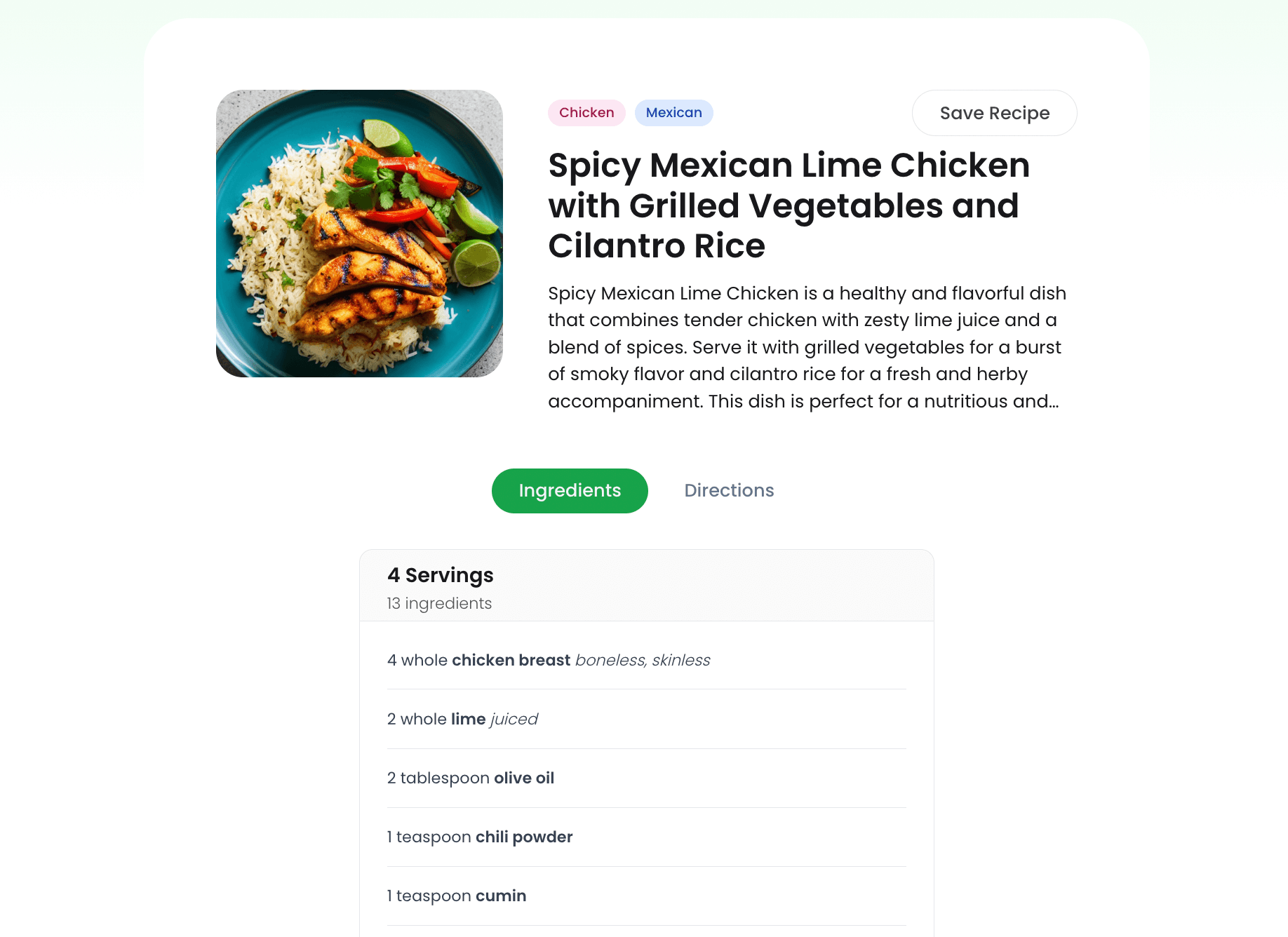 Генератор рецептов