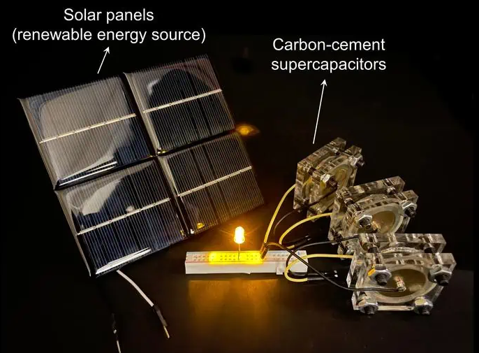 Разработали дешёвый энергоаккумулирующий конденсатор из цемента, сажи и воды