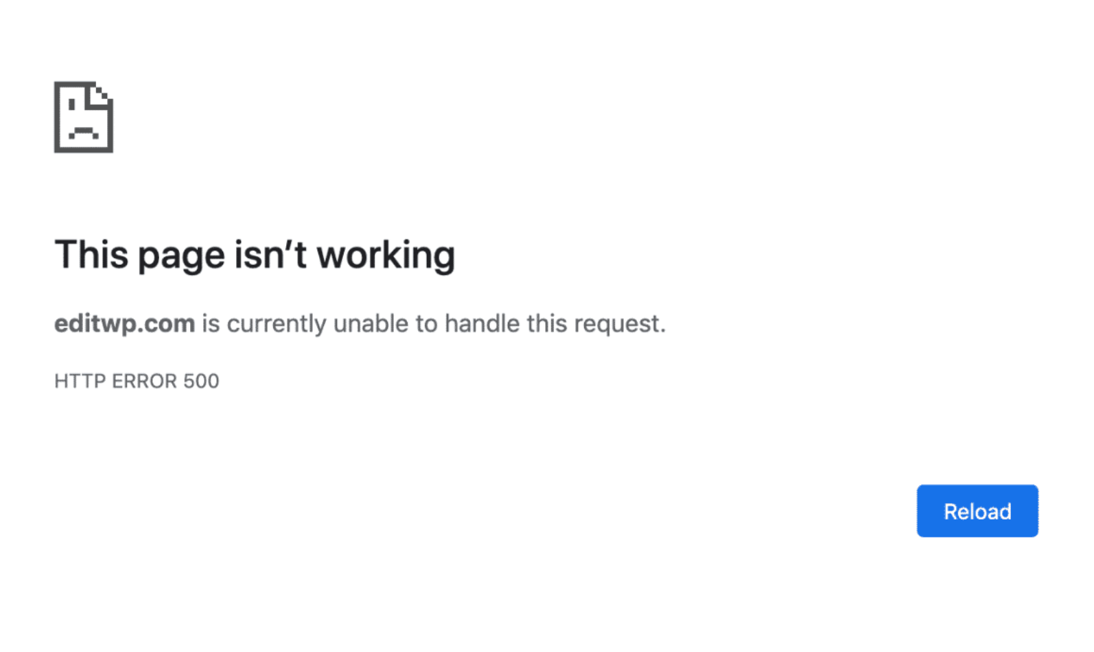 500 Internal server error: внутренняя ошибка сервера