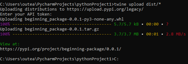 Загрузка библиотеки в PyPi