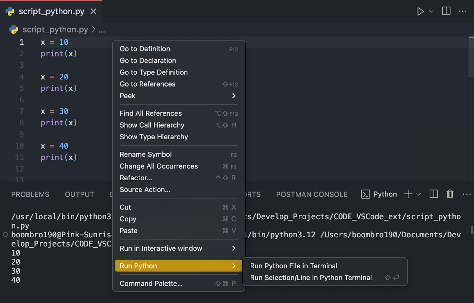 VSCode для бэкенда