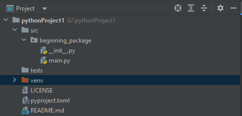 Тут ещё есть папка venv для виртуального окружения, но нам она сегодня не понадобится