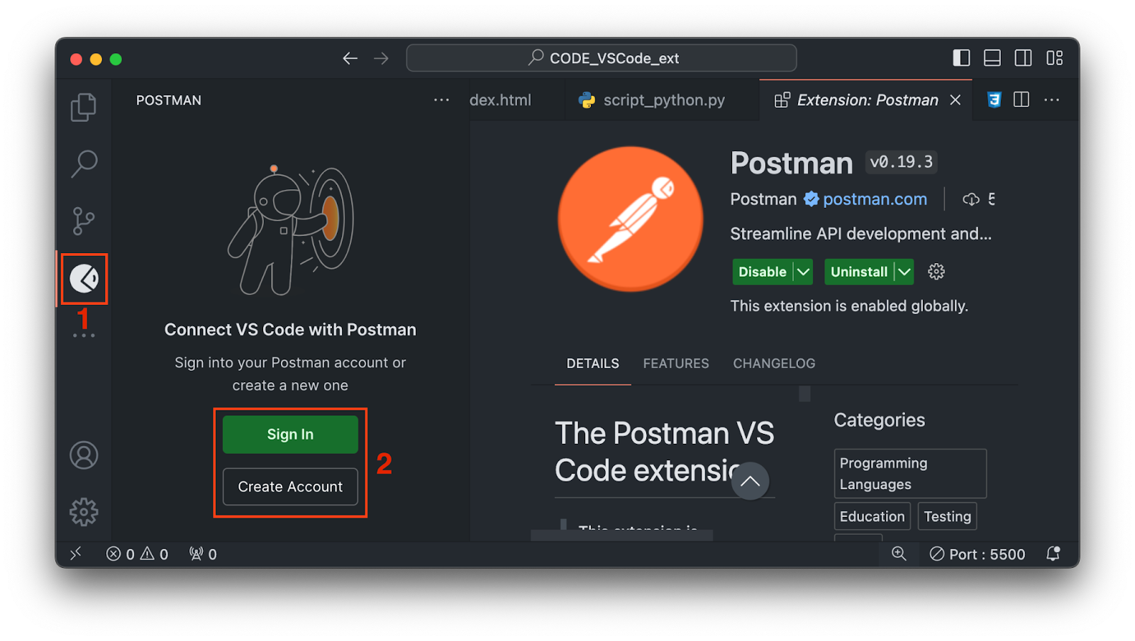 VSCode для бэкенда