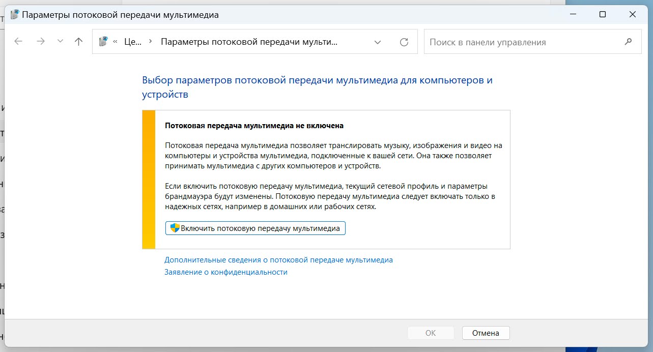 DLNA на Windows