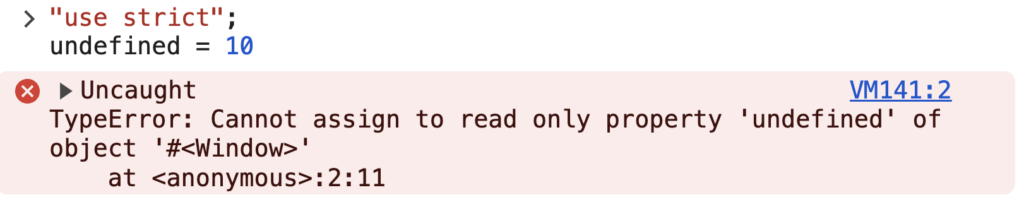 Что означает ошибка TypeError: Cannot assign to read only property