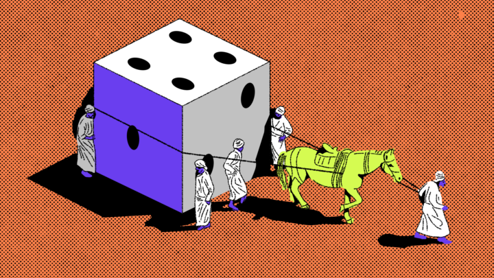 Задача про кубик, которую очень сложно решить в уме, но очень просто — на бумаге