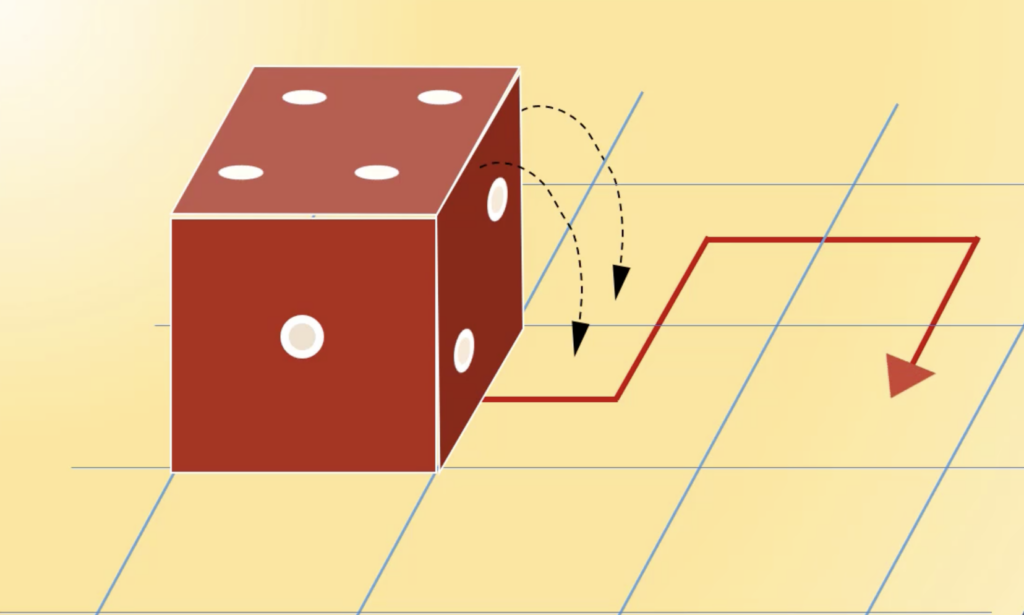 Задача про кубик, которую очень сложно решить в уме, но очень просто — на бумаге