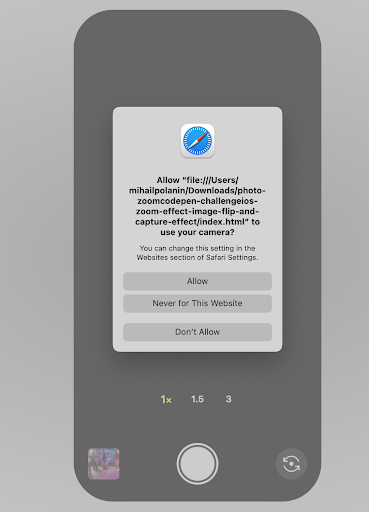 Проект с камерой айфона в браузере: пишем рабочий скрипт