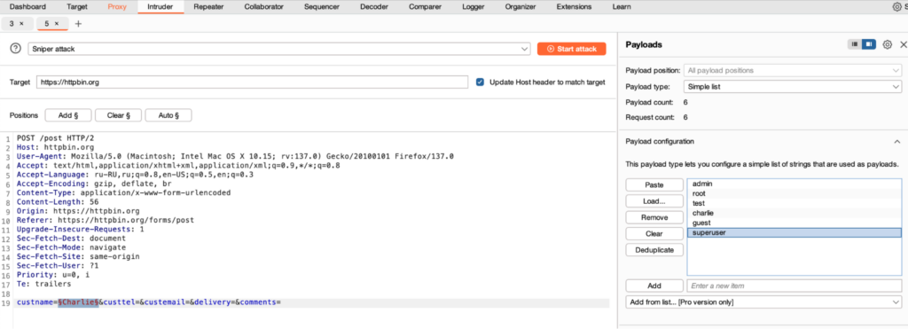 Пошаговое руководство по использованию Burp Suite