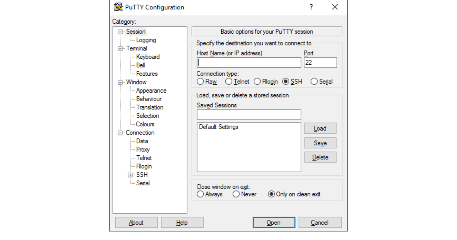 Использование PuTTy