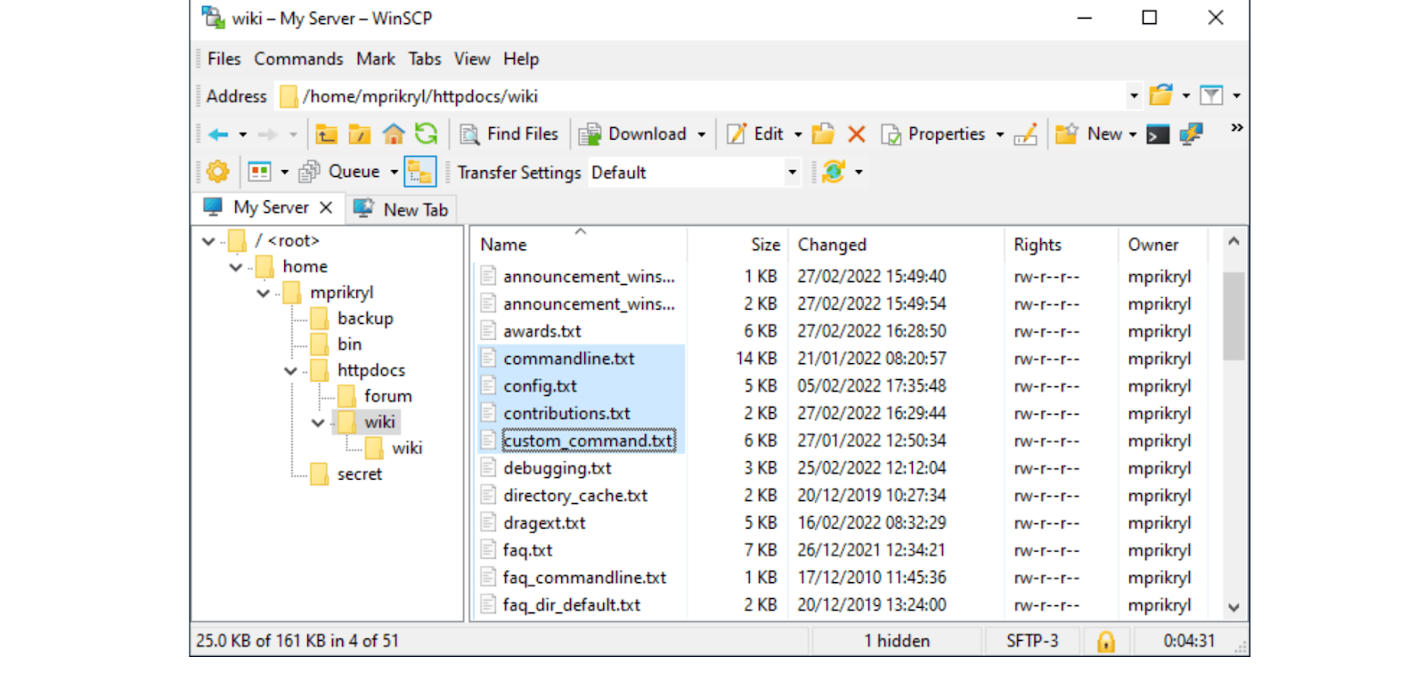 WinSCP — клиент с графическим интерфейсом для удобной работы с файлами