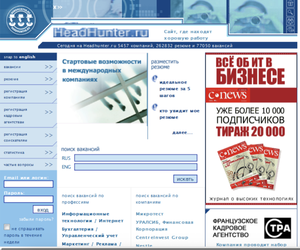 Кинопоиск, Афиша и Башорг: как выглядели топ-сайты Рунета 20 лет назад