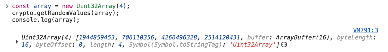 Crypto.getRandomValues() для криптографически безопасных чисел