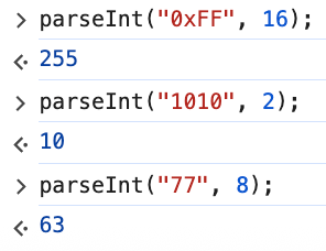 Системы счисления (radix)